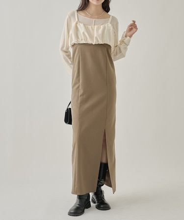 【mystic】ギャザービスチェSETワンピース