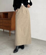 【CAPRICIEUX LE'MAGE】ピーチタッチIラインスカート