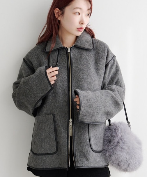 【Kastane】リバーシブルパイピングブルゾン