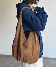 フェイクスエードワンハンドルショルダーバッグ