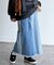フリンジリメイクデニムナロースカート