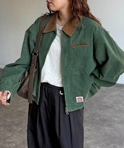 襟配色ワークジャケット
