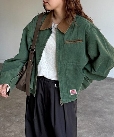 襟配色ワークジャケット