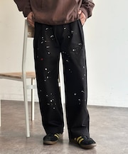 古着ライクペイントワイドパンツ
