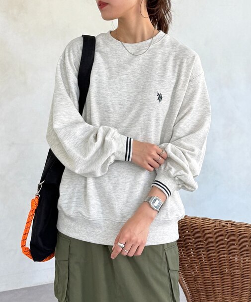 【U.S. POLO ASSN.】リブライン裏毛スウェット