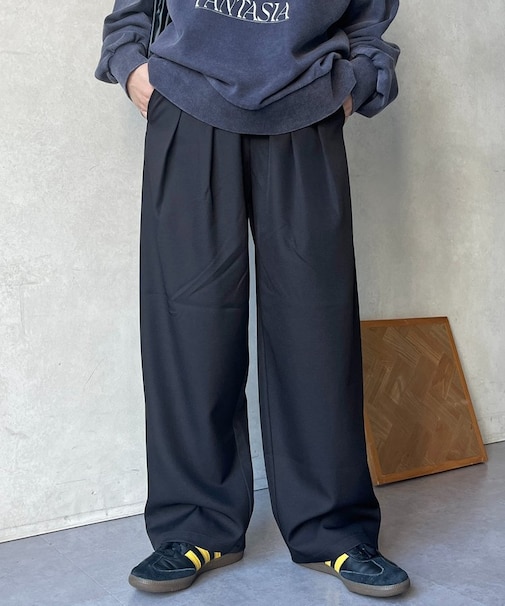 【全骨格対応】タックワイドイージースラックス