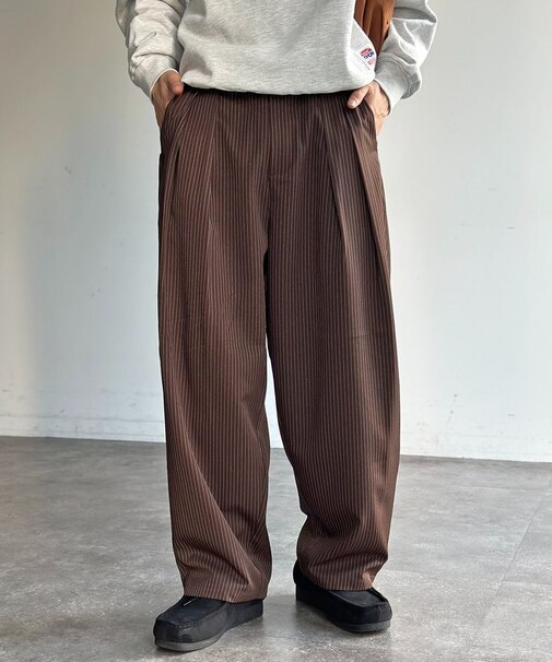 【全骨格対応】タックワイドイージースラックス