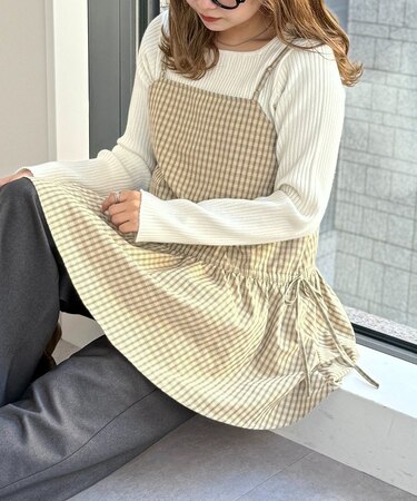 ウエストリボンキャミチュニック