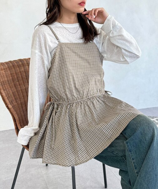 ウエストリボンキャミチュニック