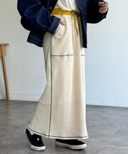 ステッチワッフルナロースカート