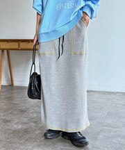 ステッチワッフルナロースカート