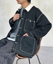 防花粉加工ステッチカバーオール