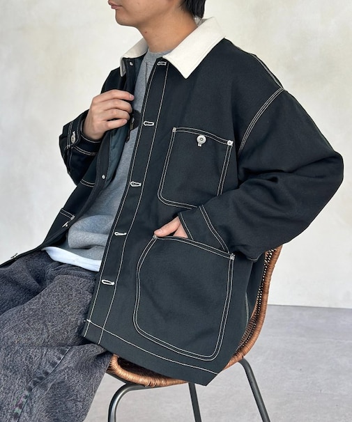 防花粉加工ステッチカバーオール