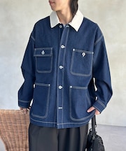 防花粉加工ステッチカバーオール