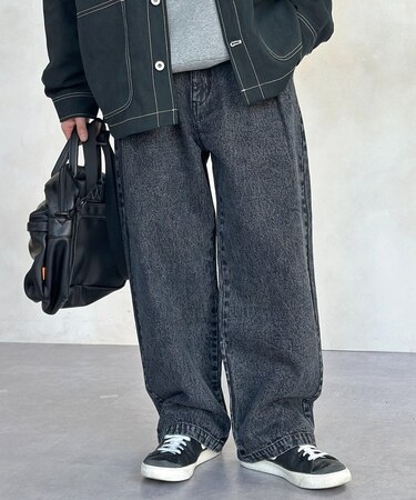 2タックワイドデニムスラックス