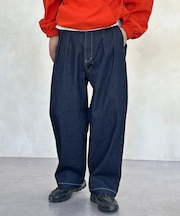 2タックワイドデニムスラックス