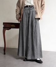 パウダー加工ワイドデニム