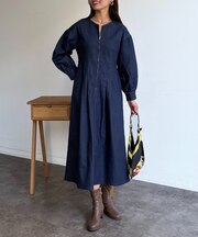 デニム切替ワンピース