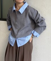 シャツドッキングニットプルオーバー