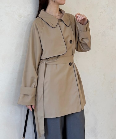 パイピングミドルトレンチコート