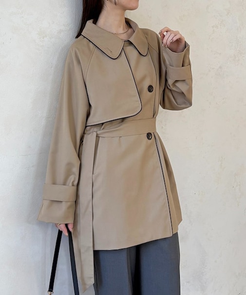 パイピングミドルトレンチコート