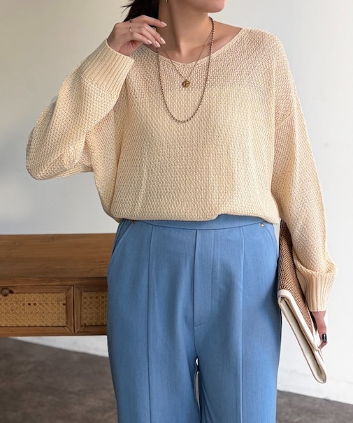 シアーニットプルオーバー