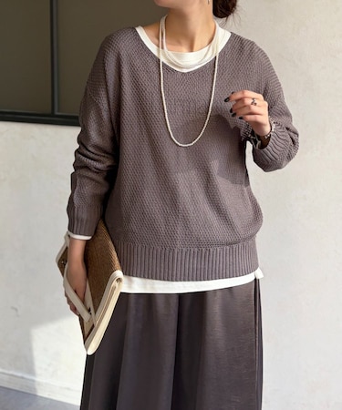 シアーニットプルオーバー