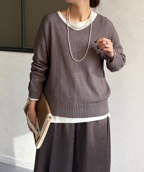 シアーニットプルオーバー