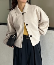 Fスエードショートブルゾン