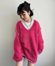 【Kastane】ブラインドステッチニット