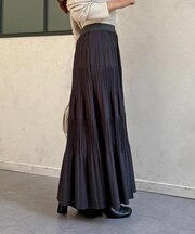 カットプリーツティアードスカート