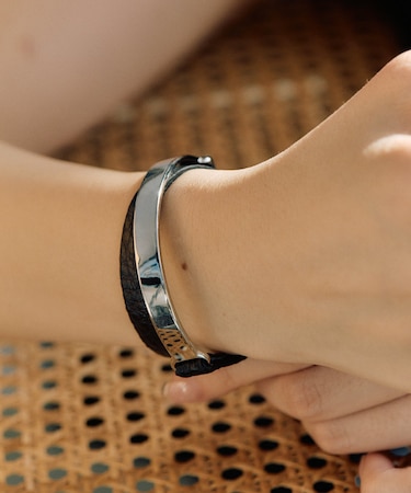 【ear PAPILLONNER】ダブルラップレザーブレスレット