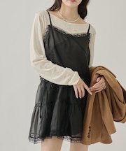 【mystic】シアーレースキャミチュニック