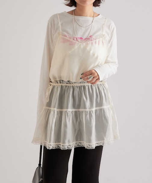 【mystic】シアーレースキャミチュニック