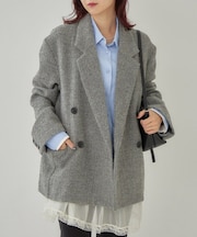 【mystic】ツイードBIGジャケット