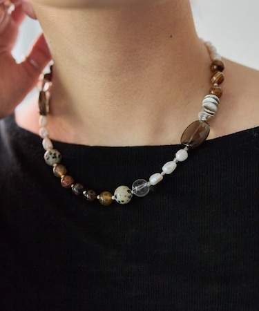 【ear PAPILLONNER】天然石ハーモニーネックレス