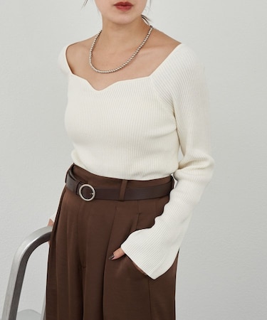 【SHENERY】デコルテデザインネックニット