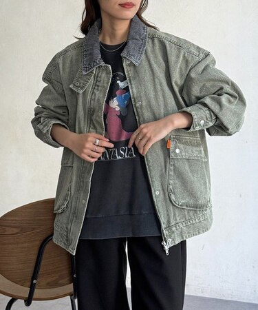 襟配色ハンティングジャケット