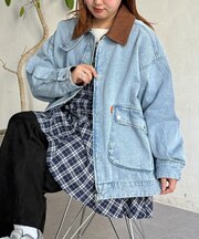 襟配色ハンティングジャケット