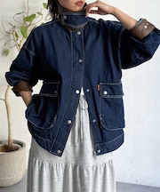 襟配色ハンティングジャケット