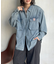 デニムジップシャツ