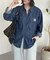 デニムジップシャツ