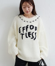 【Kastane】ハンドステッチロゴニット