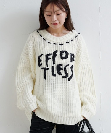 【Kastane】ハンドステッチロゴニット