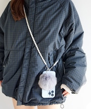 【Kastane】ファーチャーム&パールショルダーSET