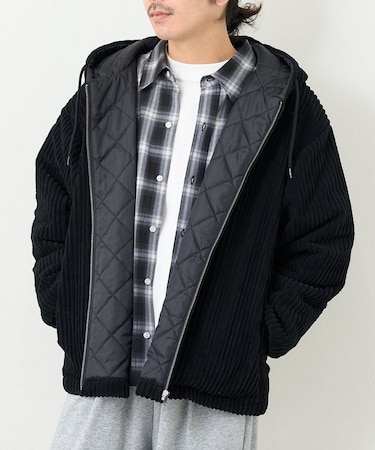 【Kastane】BM コーデュロイ中綿パーカー