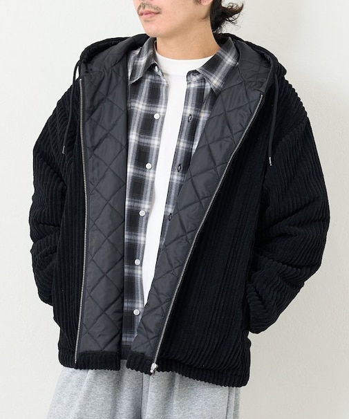 【Kastane】BM コーデュロイ中綿パーカー