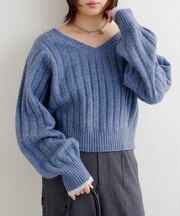 【Kastane】B ワイドリブニットプルオーバー