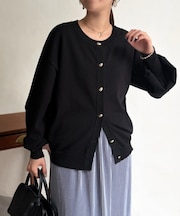 ニュアンスゴールドボタンカーディガン