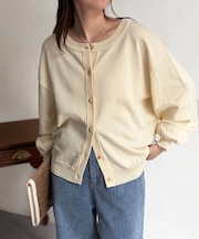 ニュアンスゴールドボタンカーディガン